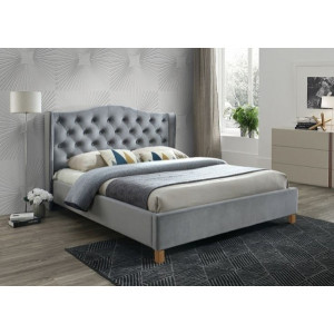 Кровать Signal Aspen Velvet 160x200 серый
