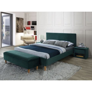 Кровать Signal Azurro Velvet 160x200 зеленый/дуб