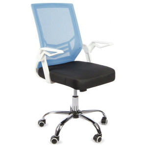 Кресло компьютерное Calviano Capri белый/голубой/черный