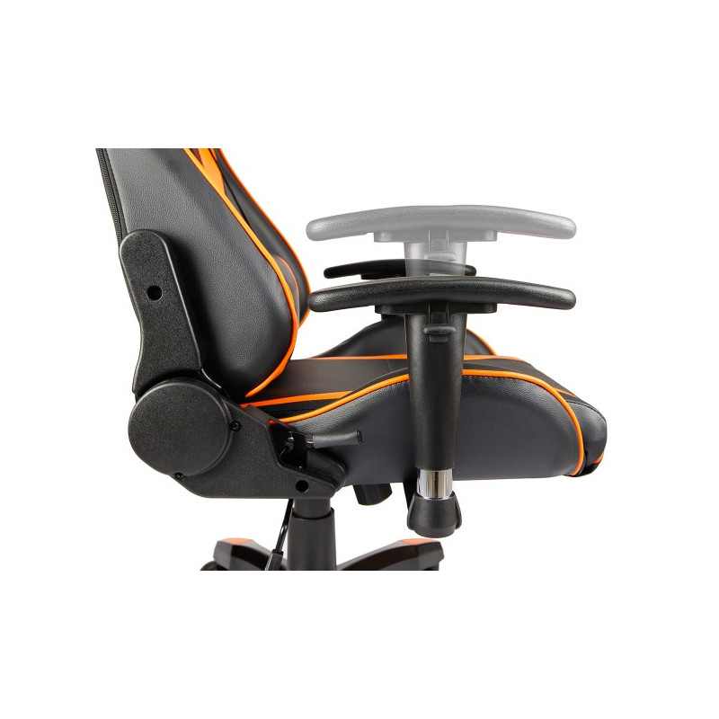 Кресло геймерское Calviano Mustang черный/оранжевый регулируемый подлокотник по высоте