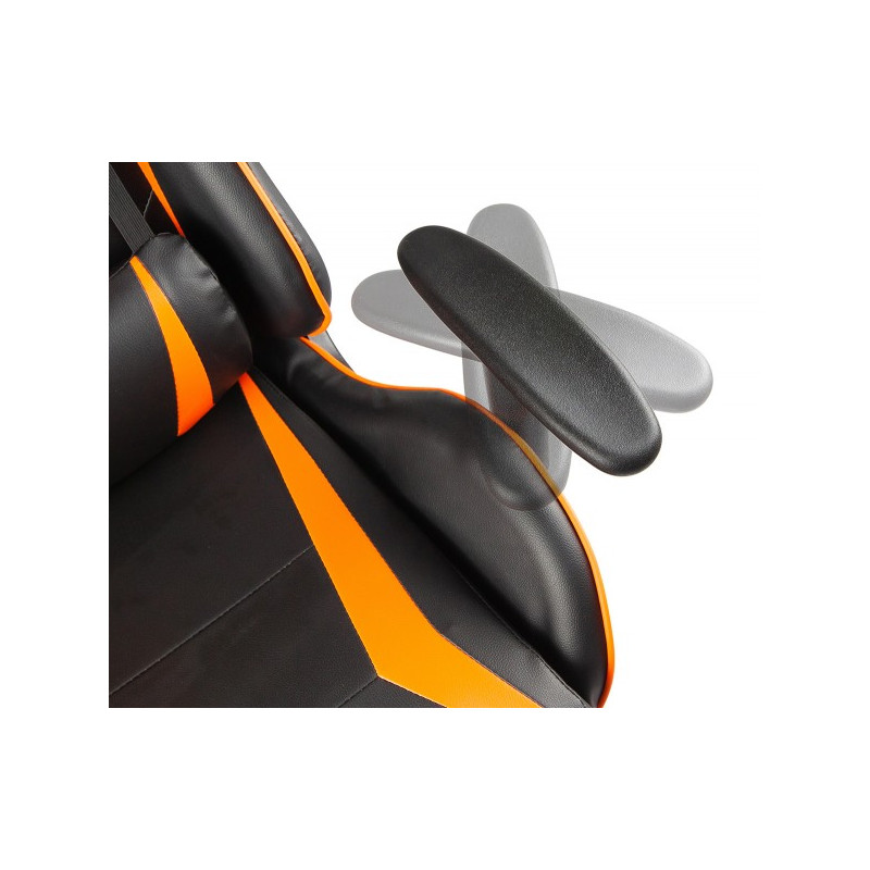 Кресло геймерское Calviano Mustang черный/оранжевый подлокотник