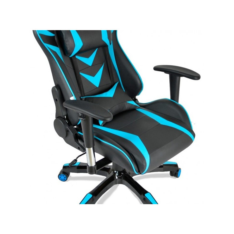 Кресло геймерское Calviano Mustang SA-R-2 черный/голубой сиденье