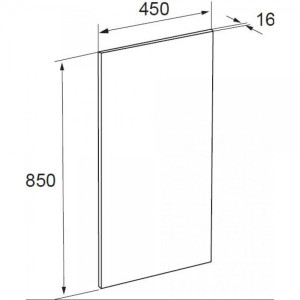 Зеркало Roca The Gap 45х85 размеры