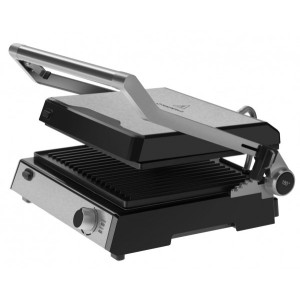 Электрогриль Maunfeld MF-1324S приоткрытый вид сбоку