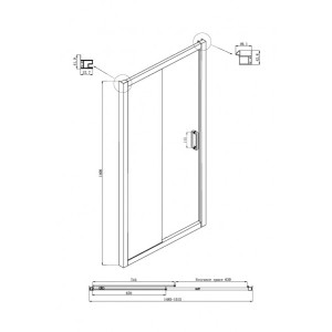 Душевая шторка Ambassador Bath Screens 16041104 схема