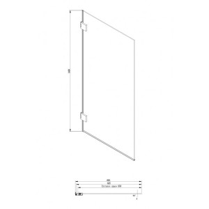 Душевая шторка Ambassador Bath Screens 16041101 схема