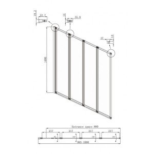 Душевая шторка Ambassador Bath Screens 16041111L схема