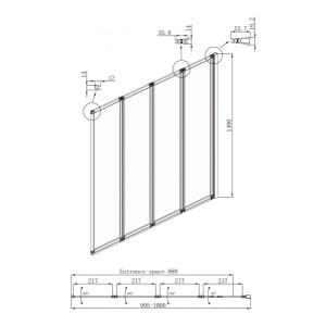 Душевая шторка Ambassador Bath Screens 16041111R схема