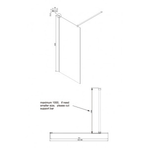 Душевая стенка Ambassador Walk-in 15031101 схема