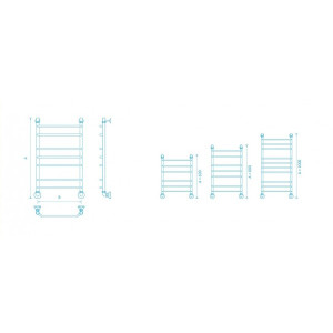 Полотенцесушитель Маргроид Вид 7 400х800 НП (1") схема