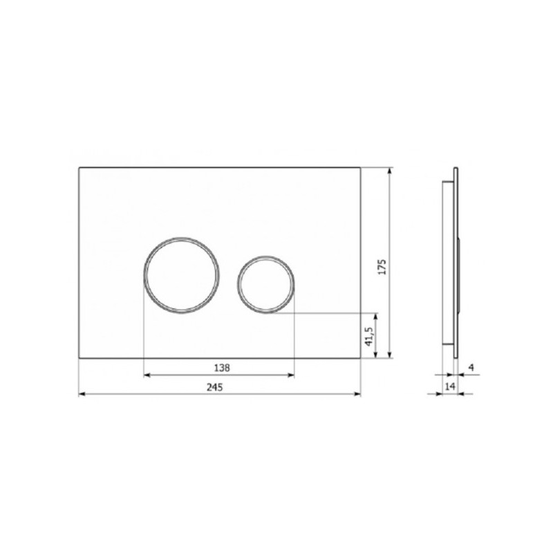 Кнопка смыва Lavinia Boho Relfix 38050902 зеленый камень/ хром размеры