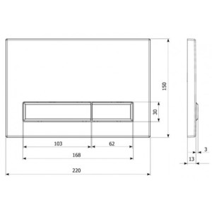 Кнопка смыва Lavinia Boho RelFix 3805001C хром размеры