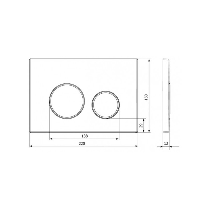 Кнопка смыва Lavinia Boho RelFix 38050804 цвет белый / золотой глянец размеры