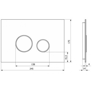 Кнопка смыва Lavinia Boho RelFix 3805004B черный / хром размеры
