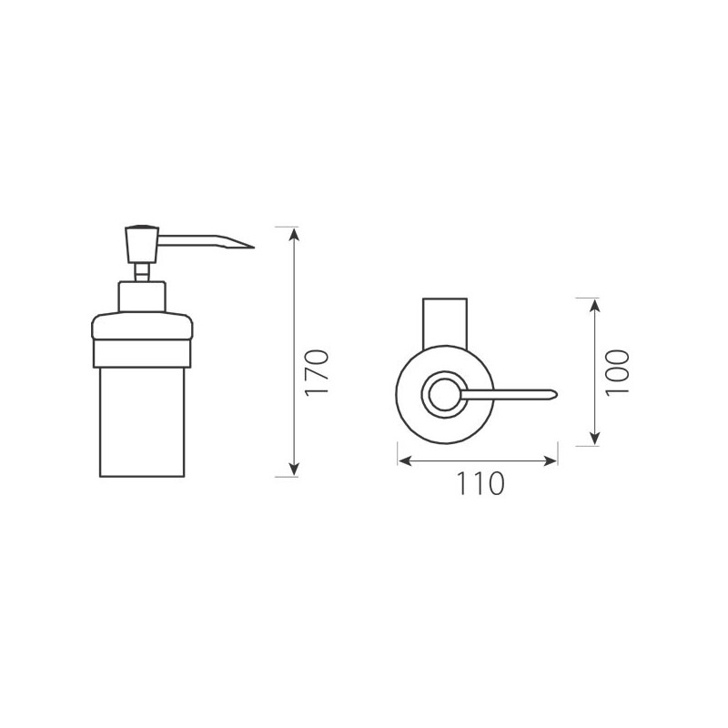 Дозатор жидкого мыла Ferro Audrey AD34 хром схема