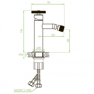 Чертёж смесителя Laveo Muro BAU 732D