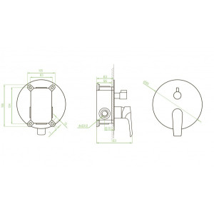 Чертёж смесителя Laveo Alea BLE 60PD