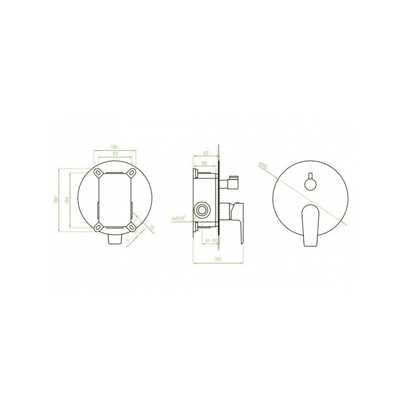 Чертёж смесителя Laveo Largo BAH 60PD