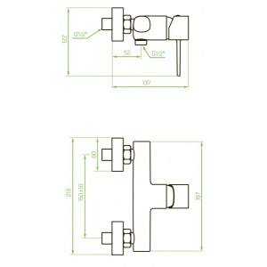 Чертёж смесителя Laveo Pola BAP 840D