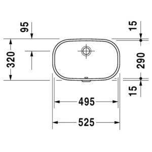 Умывальник Duravit D-Code 495 размеры