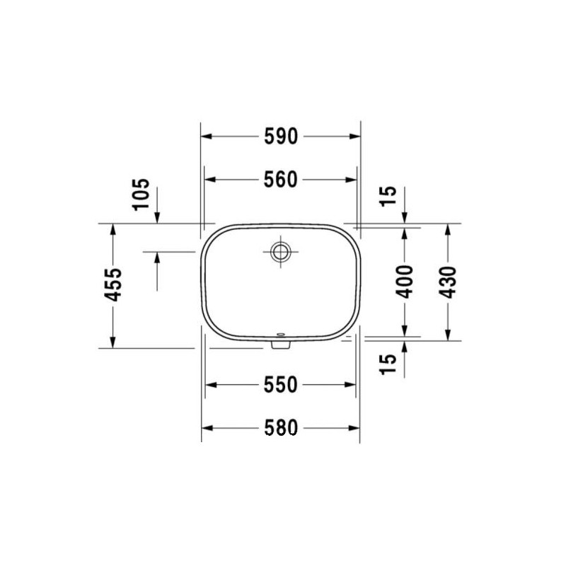 Умывальник Duravit D-Code 560 размеры