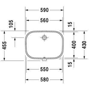 Умывальник Duravit D-Code 560 размеры