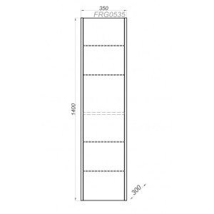 Шкаф-пенал Aqwella Fargo 35 FRG0535DB схема