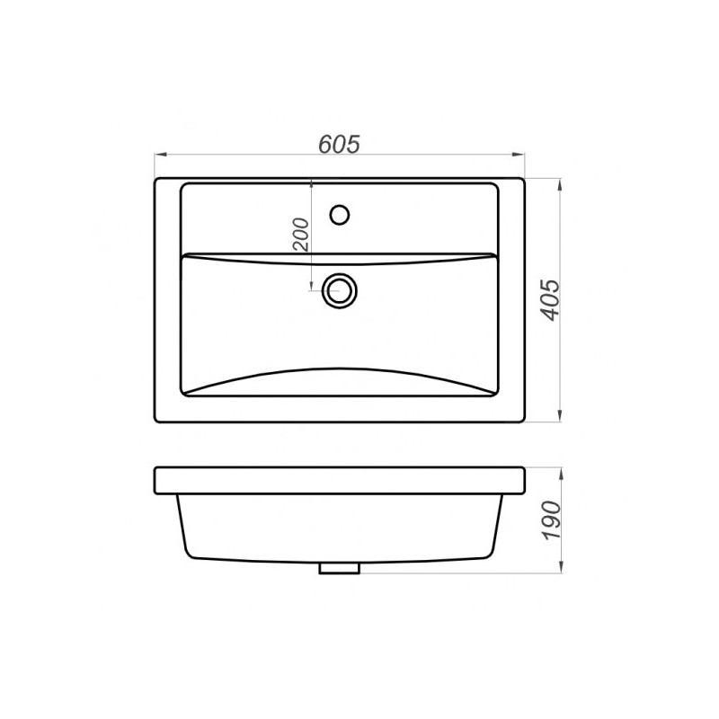 Тумба с умывальником Aqwella Fargo 60 FRG0106DB схема тумбы