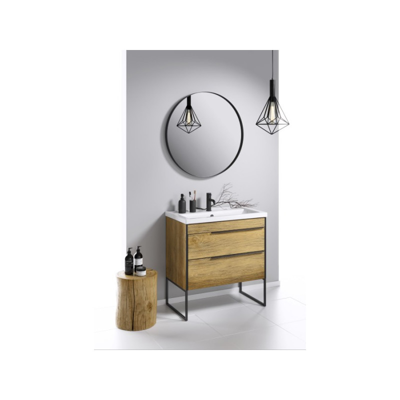 Тумба с умывальником Aqwella Fargo 100 FRG0110DB в интерьере