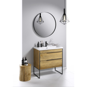 Тумба с умывальником Aqwella Fargo 100 FRG0110DB в интерьере