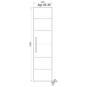 Шкаф-пенал Aqwella Аллегро 35 Agr.05.35 схема