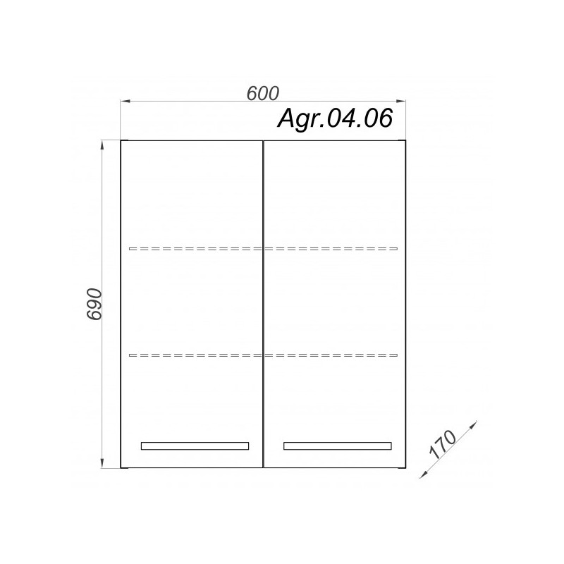 Шкаф Aqwella Аллегро 60 Agr.04.06 c