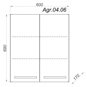 Шкаф Aqwella Аллегро 60 Agr.04.06 c