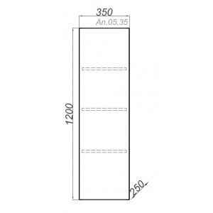 Шкаф-пенал Aqwella Анкона 35 An.05.35/А схема