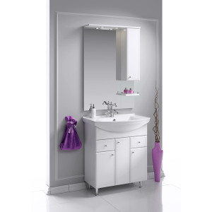 Тумба с умывальником Aqwella Барселона 75 BA0107K в интерьере