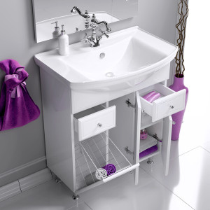 Тумба с умывальником Aqwella Барселона 75 BA0107K вид внутри