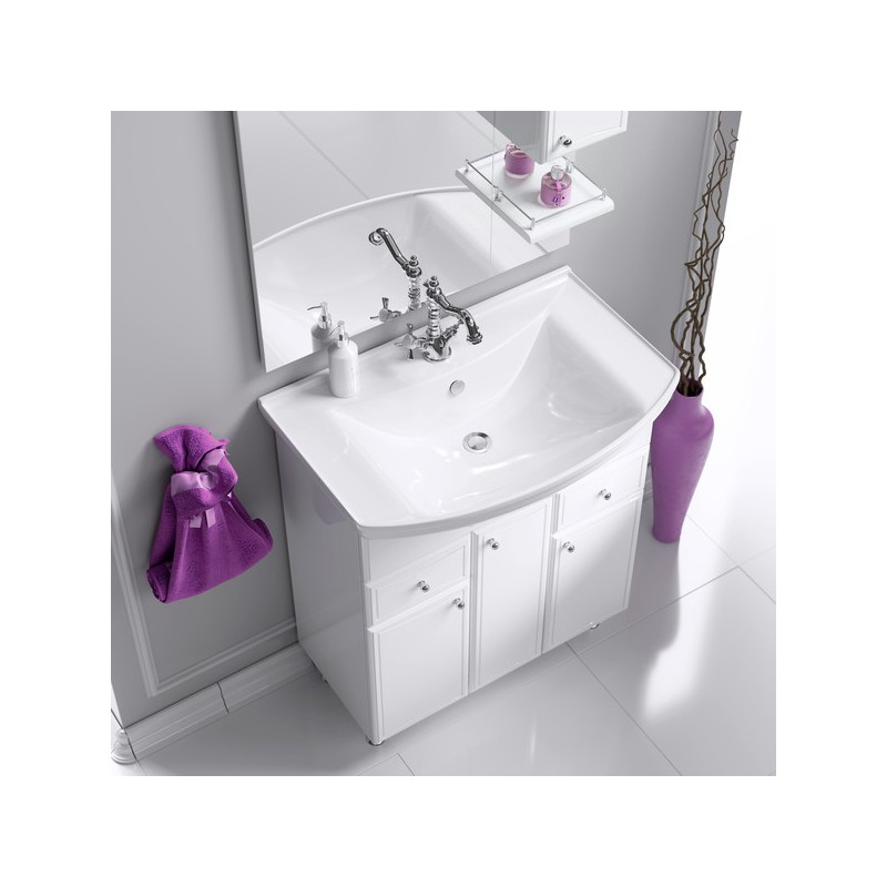 Тумба с умывальником Aqwella Барселона 85 BA0108K вид сверху