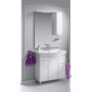 Тумба с умывальником Aqwella Барселона 85 BA0108K в интерьере