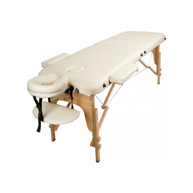 Массажный стол Atlas Sport 60 см бежевый (3-с деревянный)
