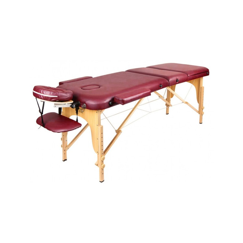 Массажный стол Atlas Sport 60 см бургунди (3-с деревянный)