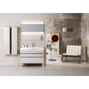 Тумба с умывальником Aqwella Бергамо 100 Ber.01.10/n/A в интерьере