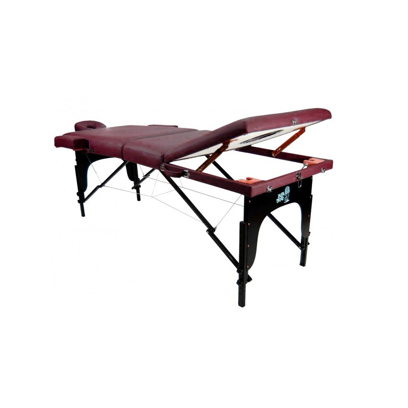 Массажный стол Atlas Sport LUX 70 см бургунди (3-с деревянный) стопы ноги