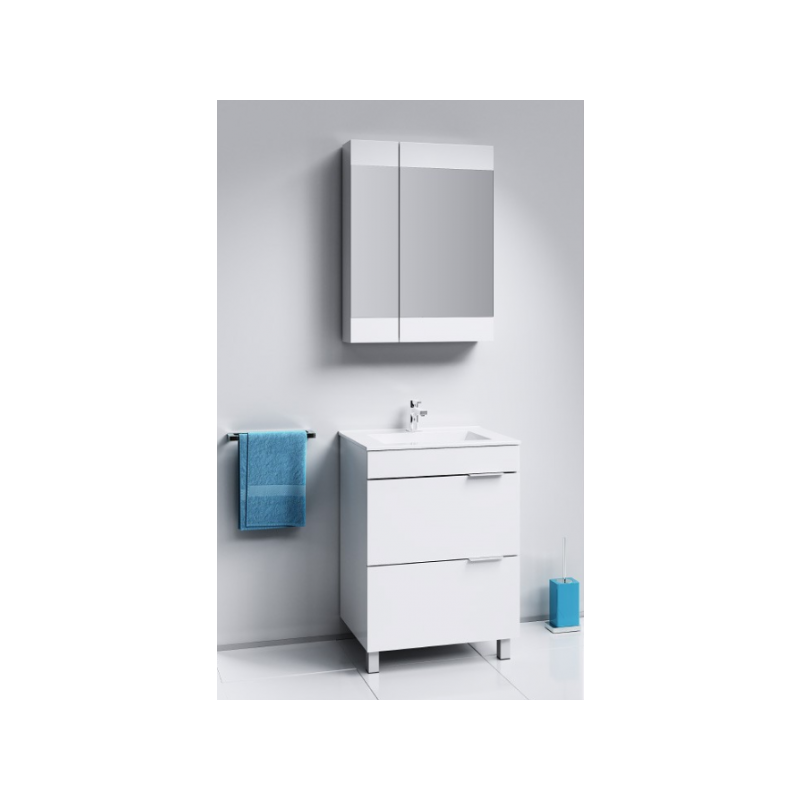 Шкаф с зеркалом Aqwella Бриг 60 Br.04.06/W в интерьере