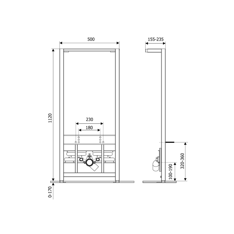 Инсталляция для биде Lavinia Boho RelFix 38030010 схема