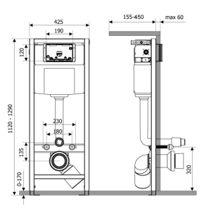 Инсталляция для унитаза Laviniа Boho Relfix 38010020 схема