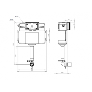 Бачок скрытого монтажа Lavinia Boho RelFix 38020010 схема