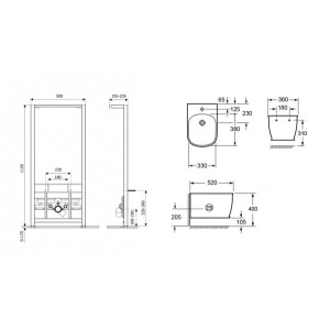 Инсталляция с биде Lavinia Boho RelFix Bell Pro 77070253 схема