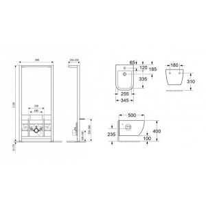 Инсталляция с биде Lavinia Boho RelFix One 77070254 схема