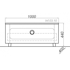 Тумба Aqwella Инфинити 100 Inf.03.10/BLK схема