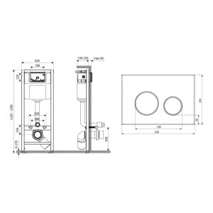 Инсталляция для унитаза Laviniа Boho Relfix 77010011 схема